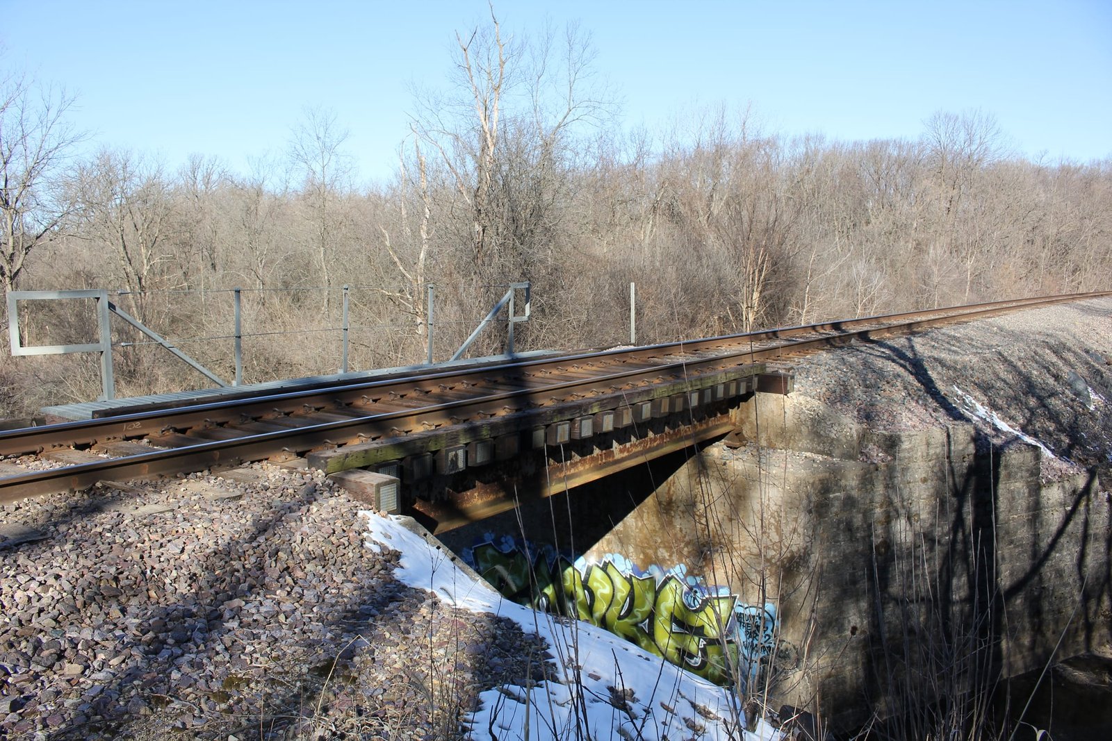 Looking west